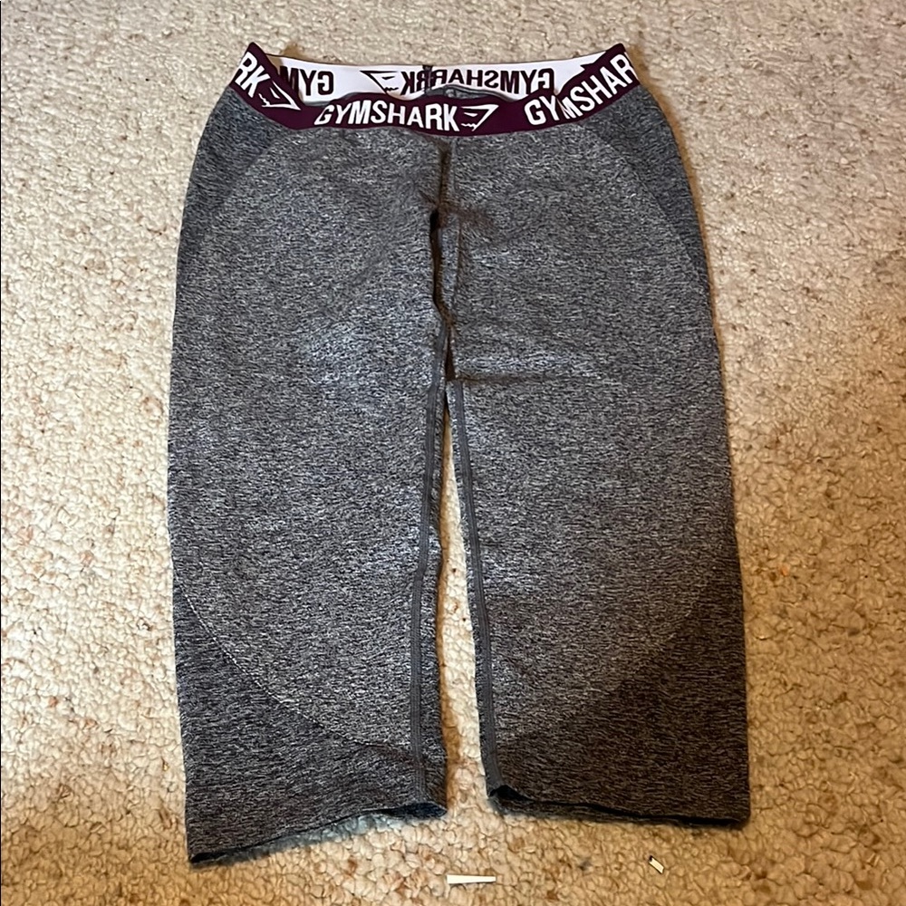 Gymshark Charcoal and Maroon Leggings